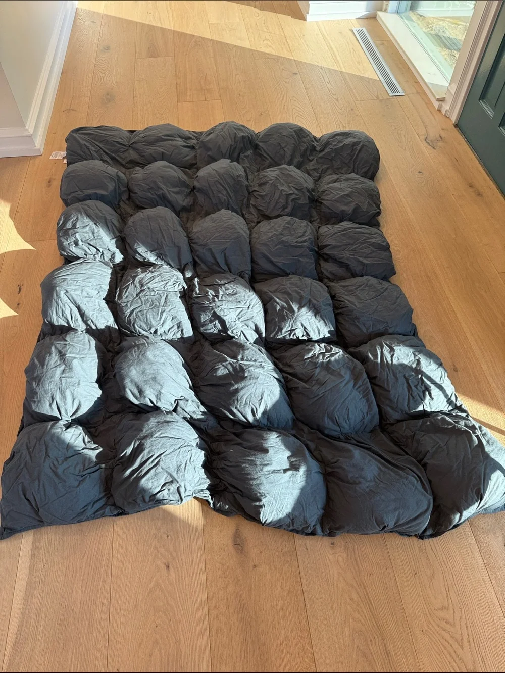 Beautiful Quince Cotton Pintuck Comforter in Nightfall, Twin size.  This is a cu